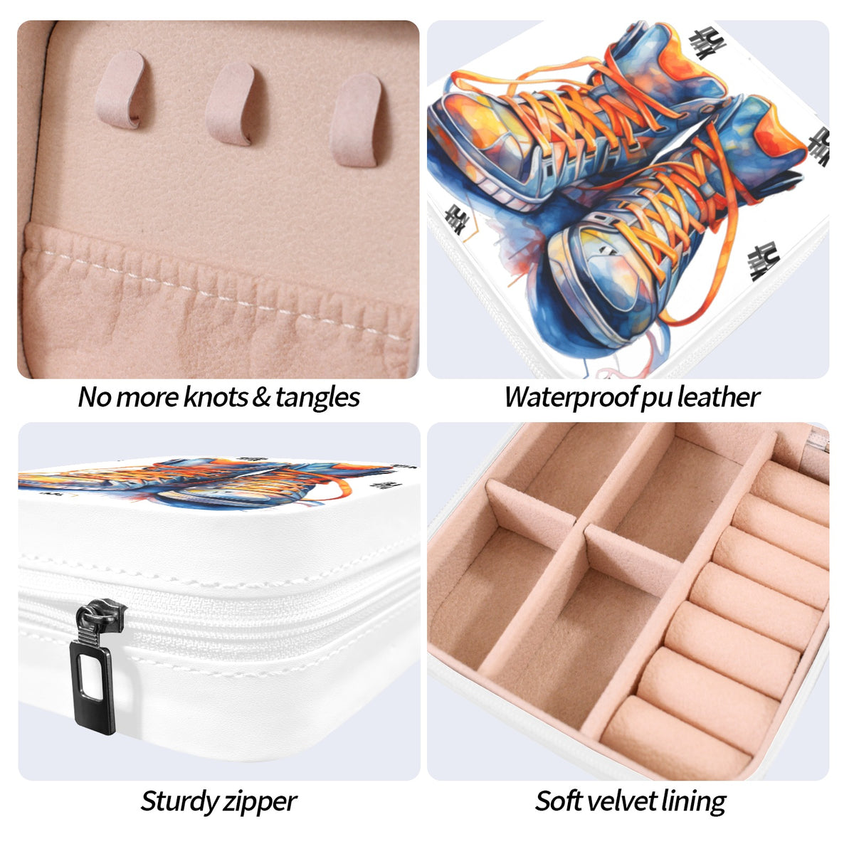 Paint Drip Lock Sports Travel Jewelry Box -3