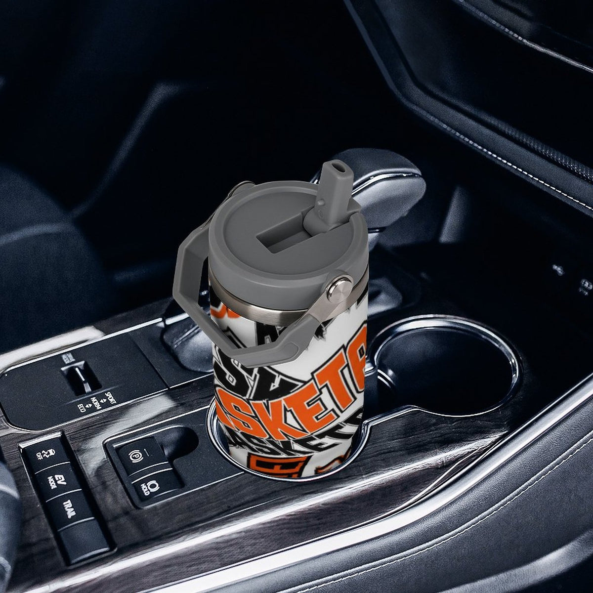 All Caps Tumbler - White/Orange