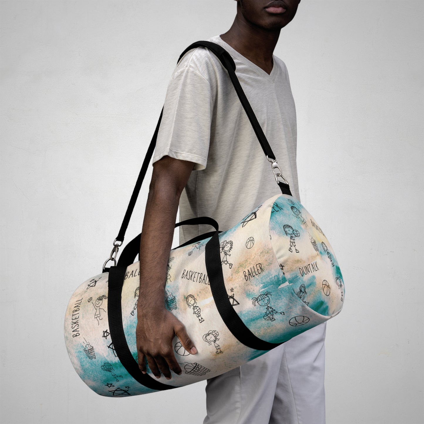 Duntalk "Doodle" Basketball Duffle Bag Printify