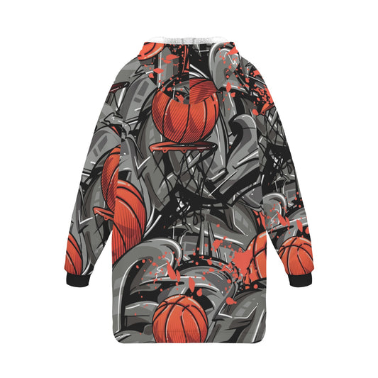 "Timeout" Basketball Hoodie Blanket