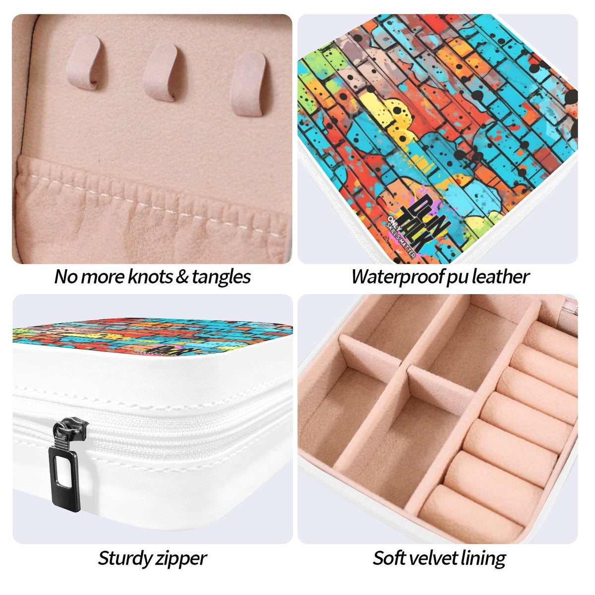 Paint Drip Lock Sports Travel Jewelry Box -2