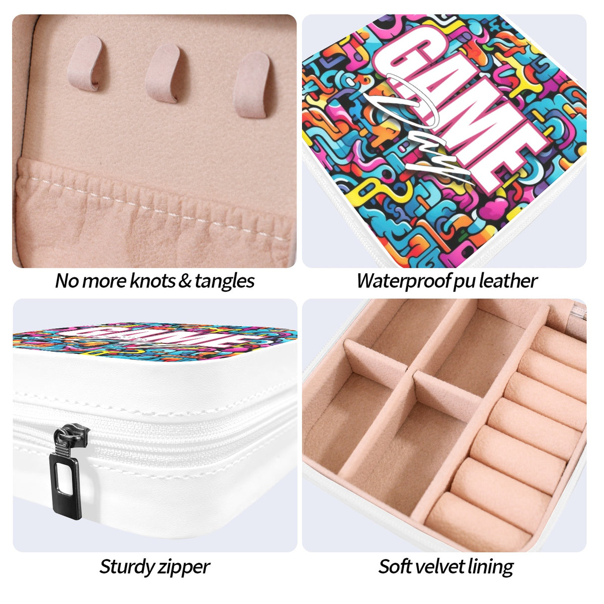Paint Drip Lock Sports Travel Jewelry Box -10