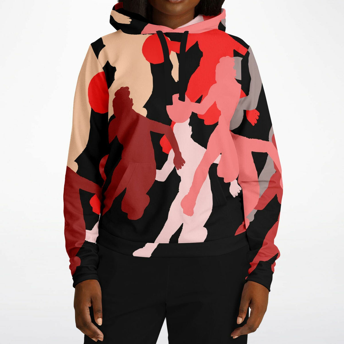 Get Em Women's Basketball Athletic Hoodie - Black