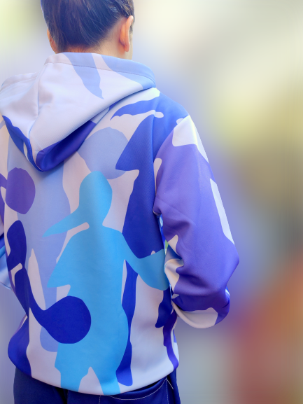 "D-Up" Basketball Athletic Hoodie Jacket - Powder