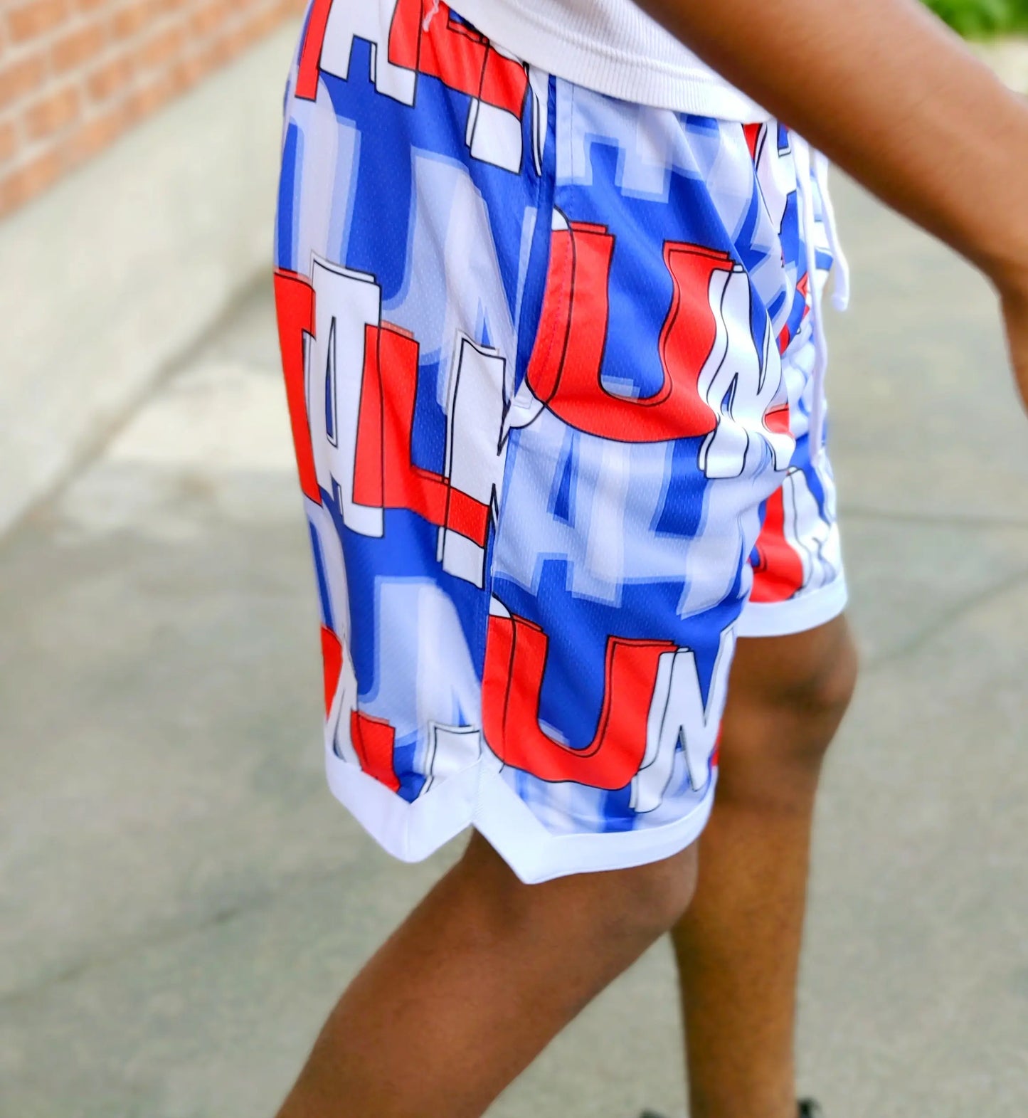 Duntalk "Court Vision" Basketball Shorts - Red/Blue