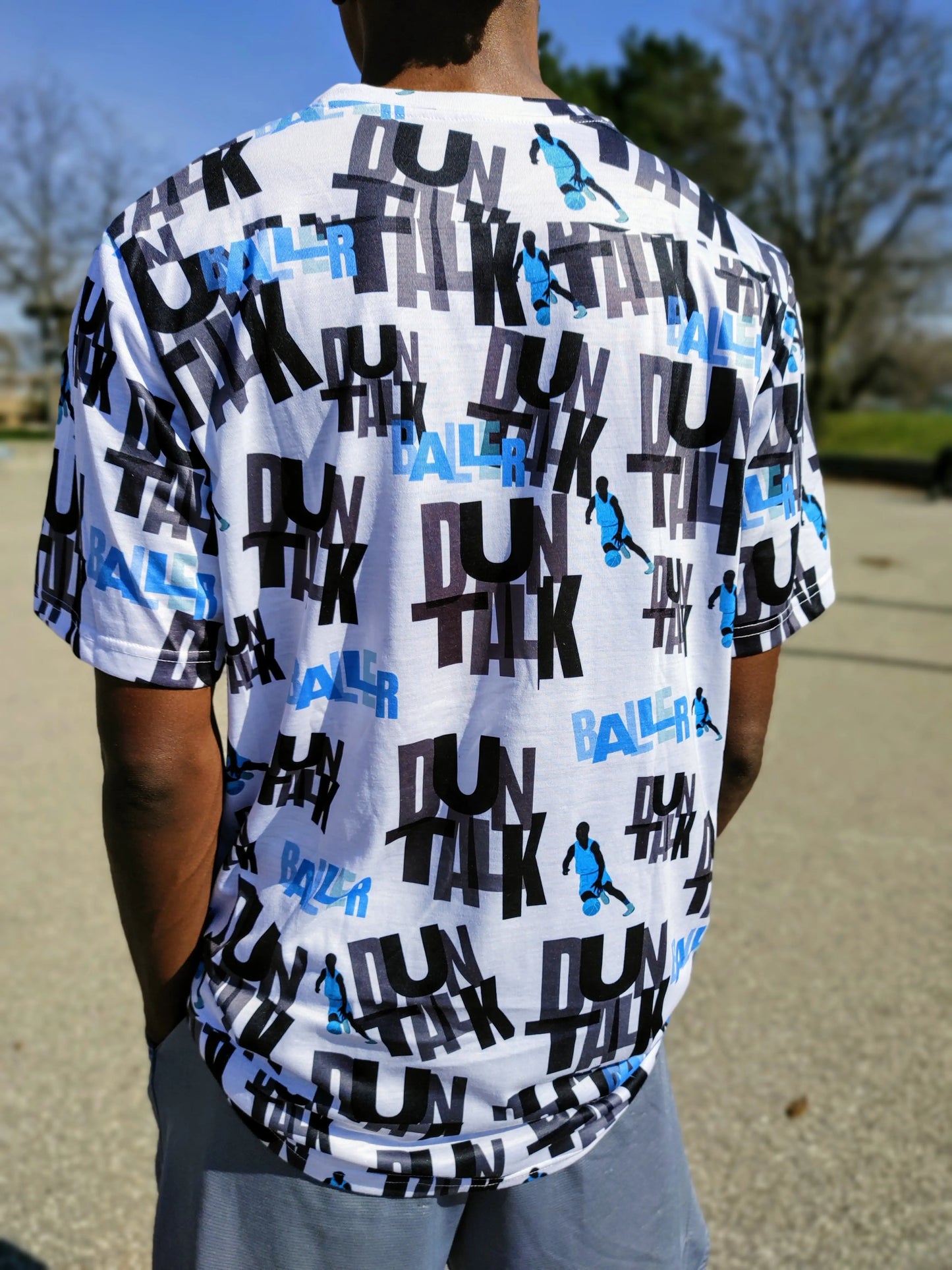 Duntalk "Baller" Basketball T-Shirt - Blue