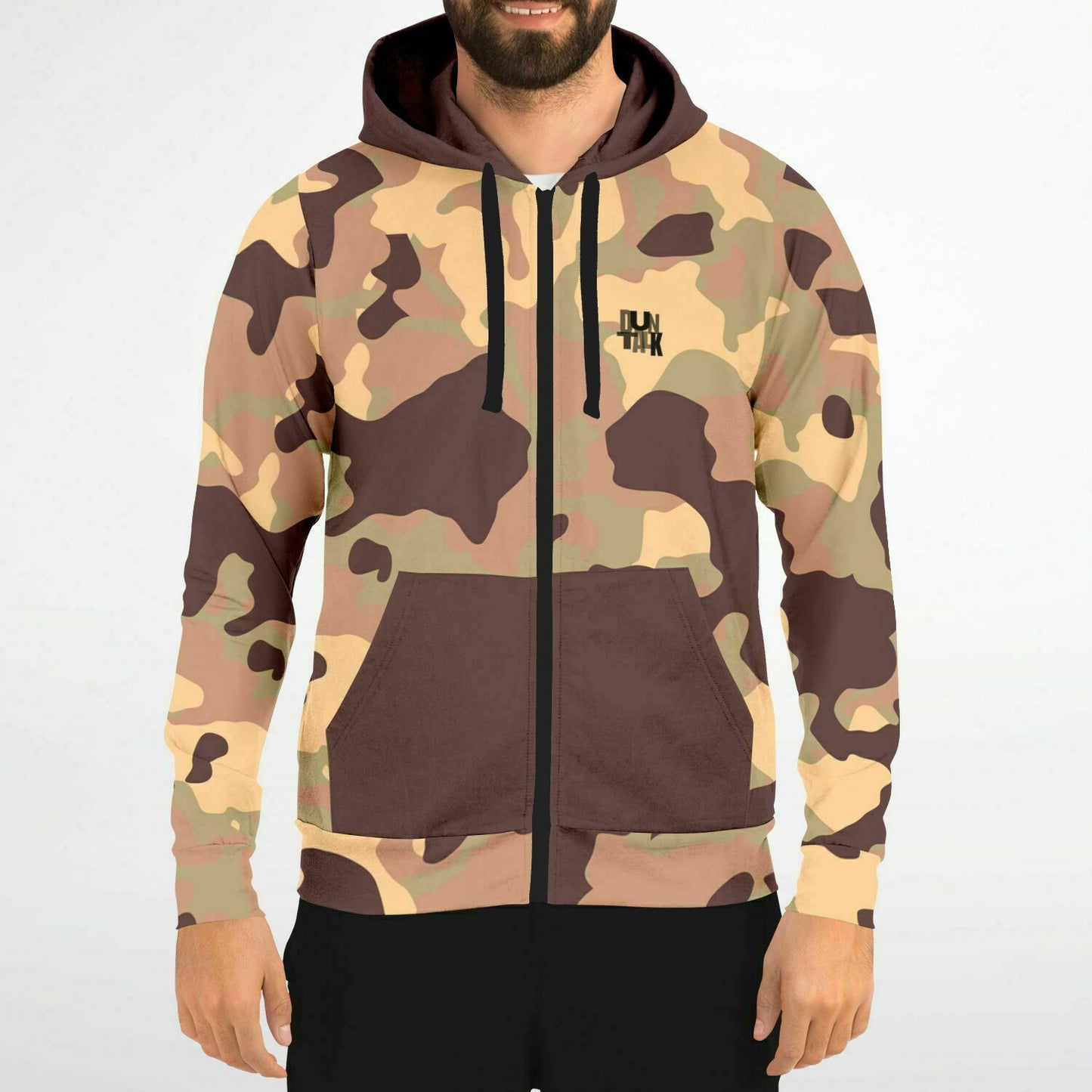 Duntalk "Bench Mob" Basketball Zip-Up Hoodie Jacket - Wine