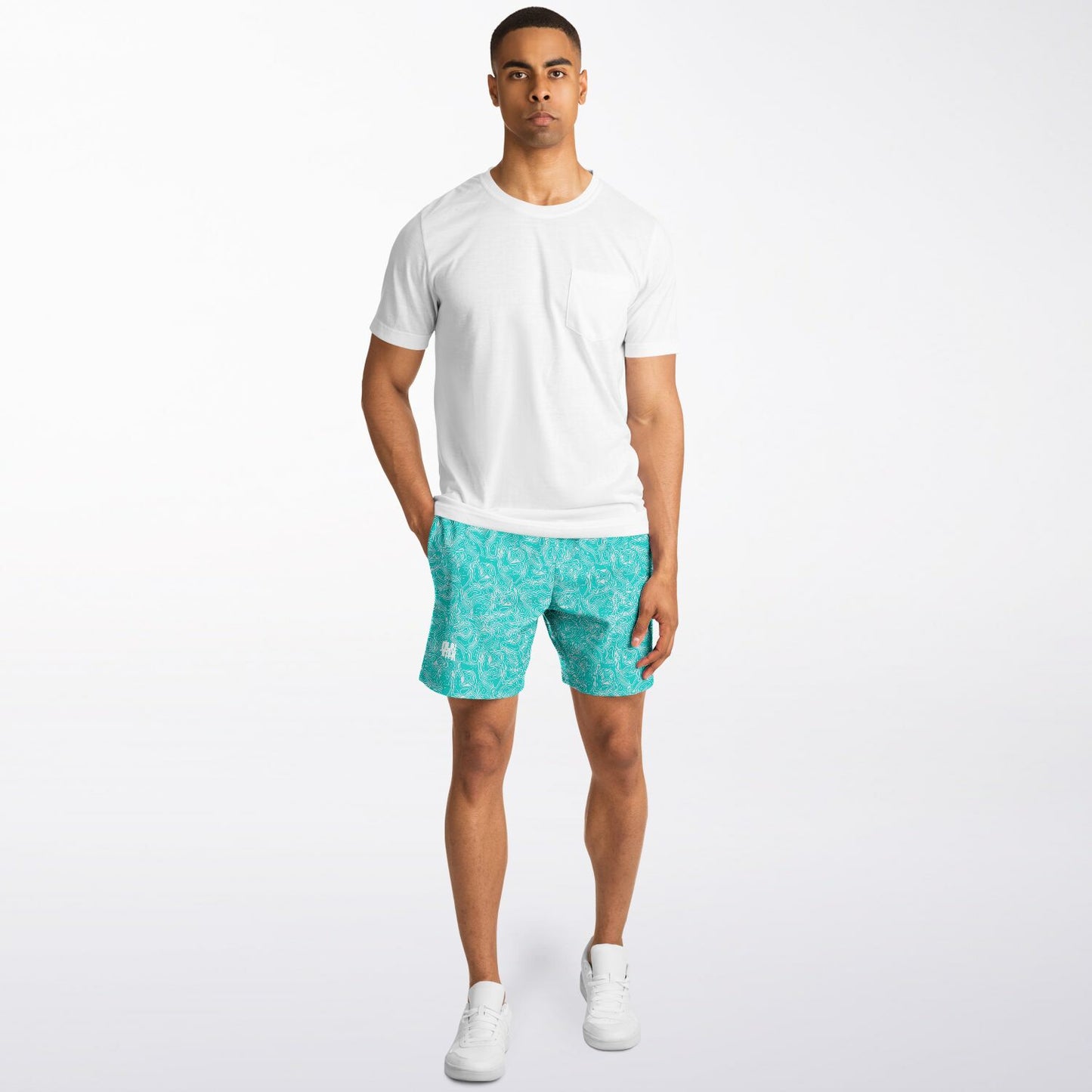 Duntalk "Splash" Basketball Mid Shorts - Turq