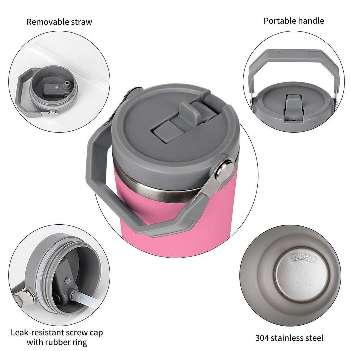 Insulated Water Bottle - Pink