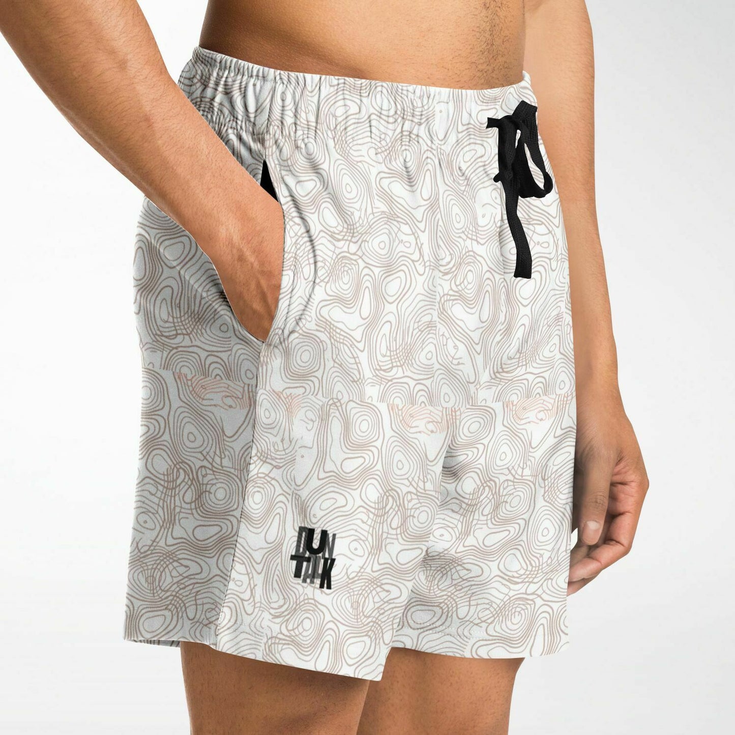 Duntalk "Splash" Basketball Mid Shorts White