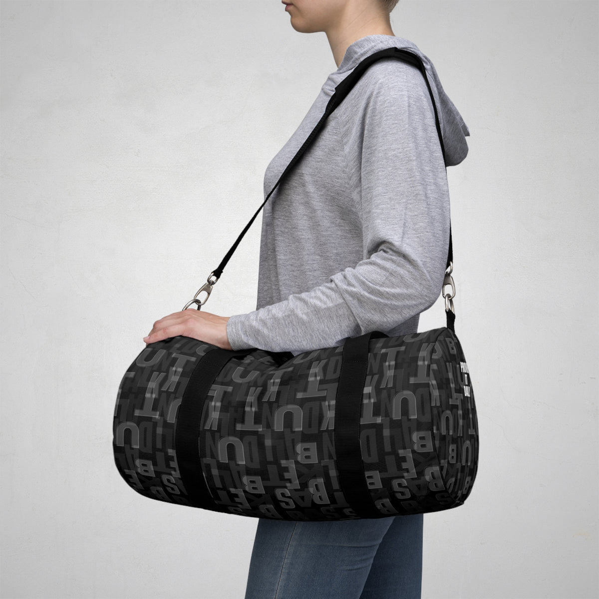 Court Vision Canvas Duffle Bag - Black/White