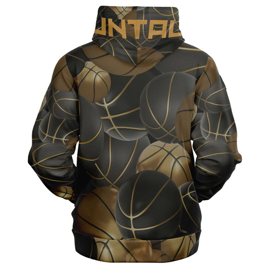 "Black Top" Basketball Zip-Up Hoodie - Black