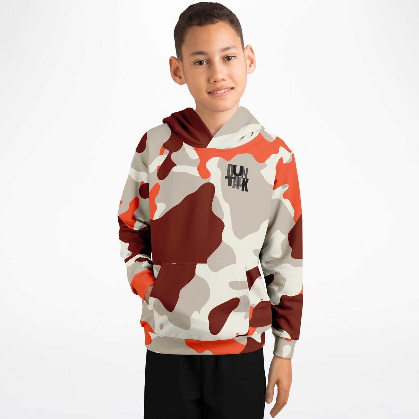 Duntalk "Bench Mob" Basketball Youth Hoodie - Burgundy