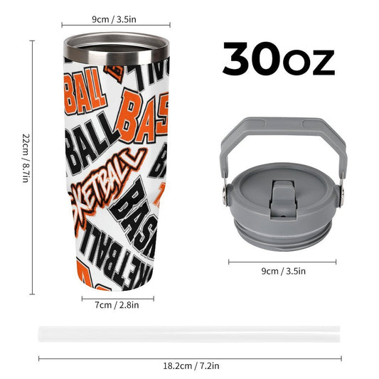 All Caps Tumbler - White/Orange