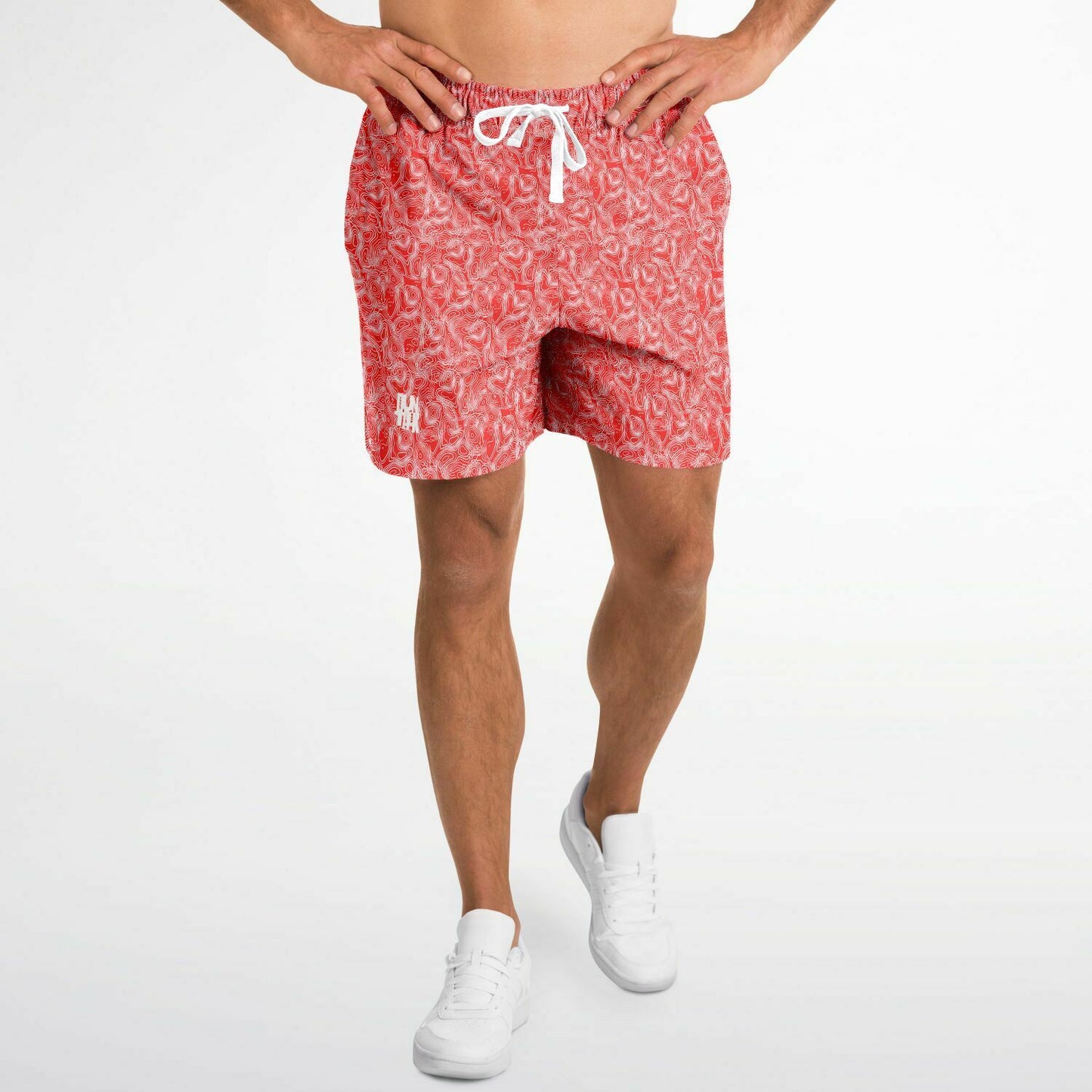 Duntalk "Splash" Basketball Mid Shorts Cherry