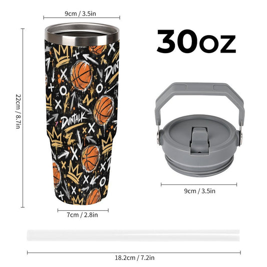 Crown Graffiti Tumbler - Black/Orange