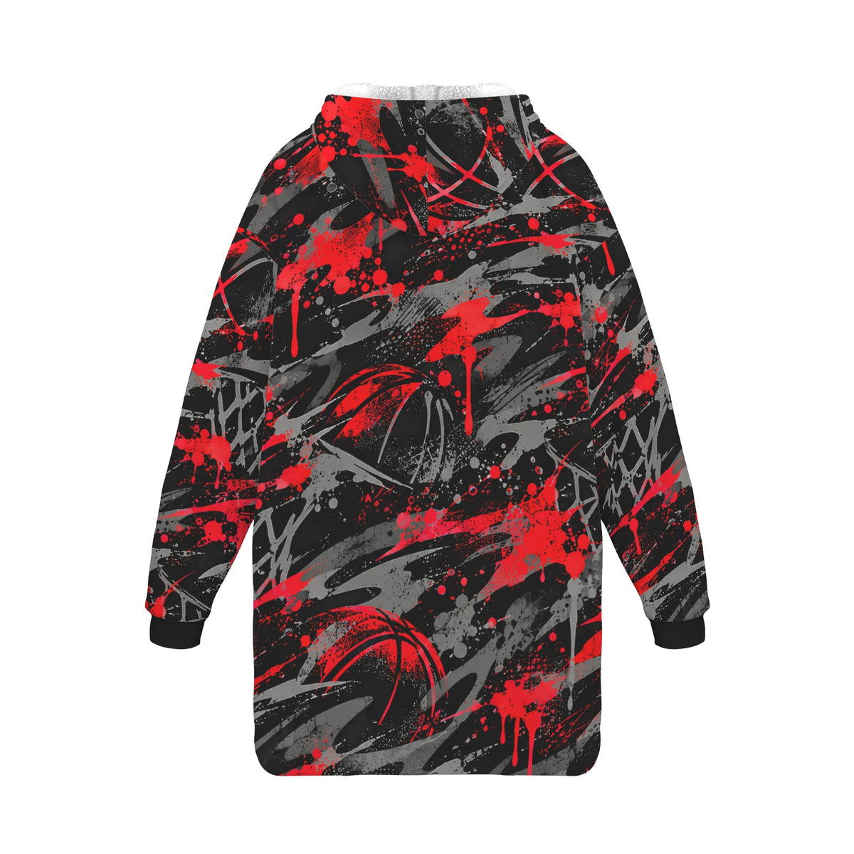Storm Blanket Hoodie - Black/Red