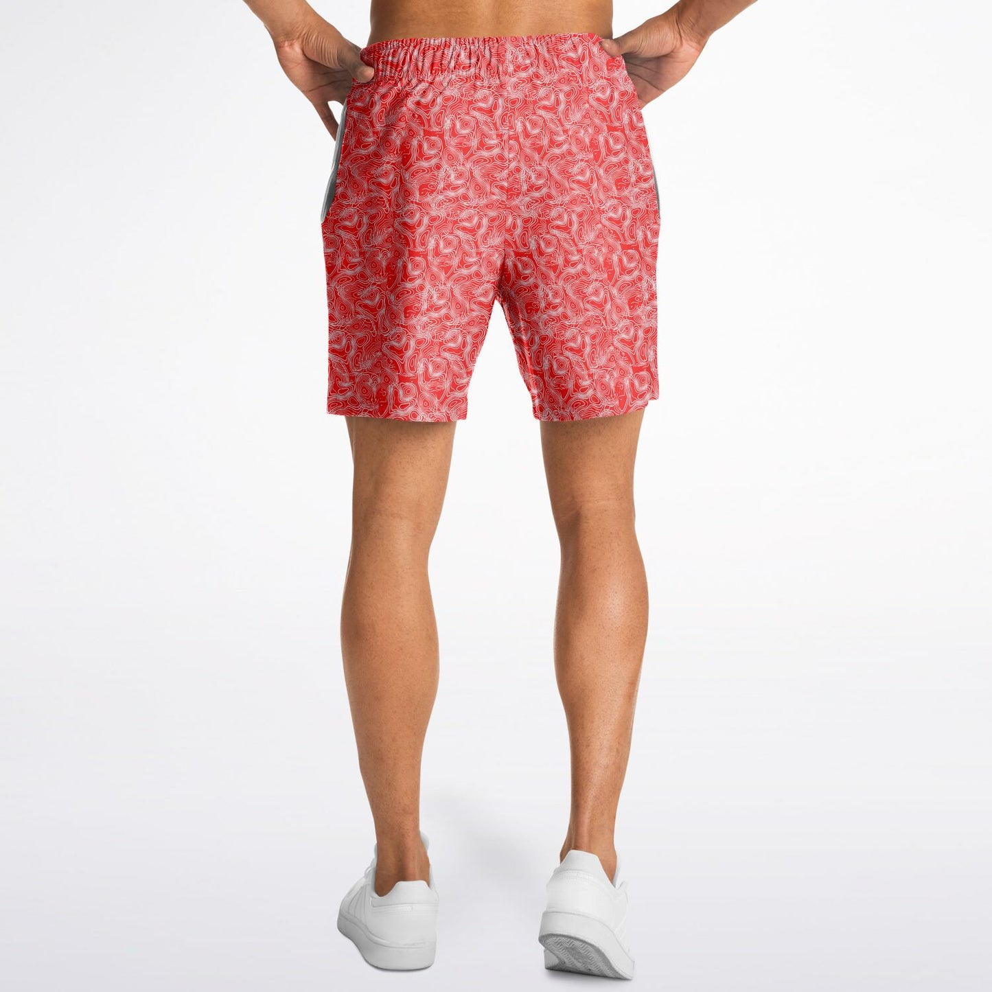 Duntalk "Splash" Basketball Mid Shorts Cherry