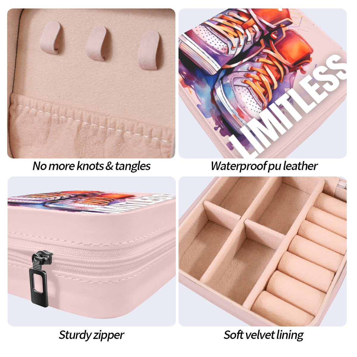 Paint Drip Lock Sports Travel Jewelry Box -1