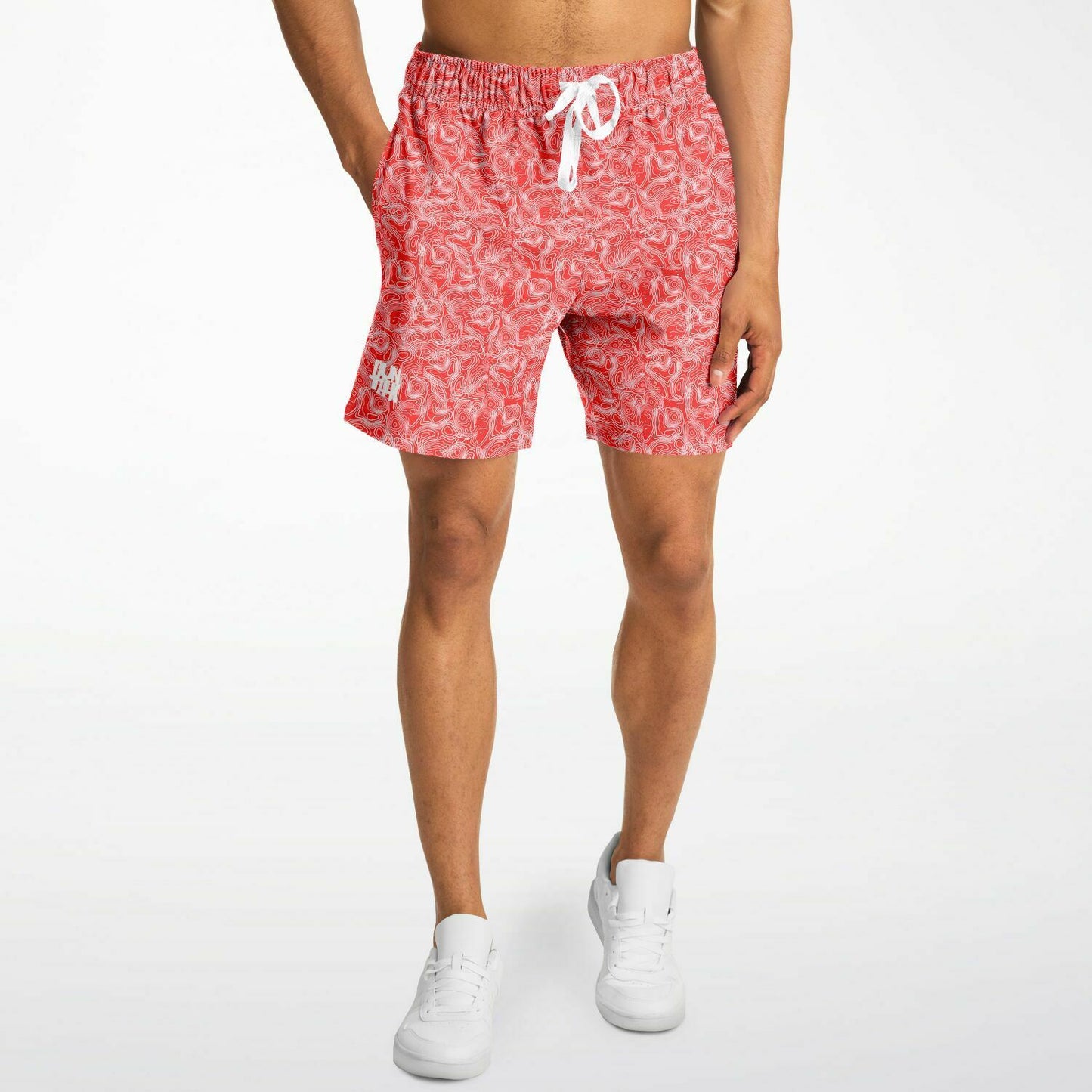 Duntalk "Splash" Basketball Mid Shorts Cherry