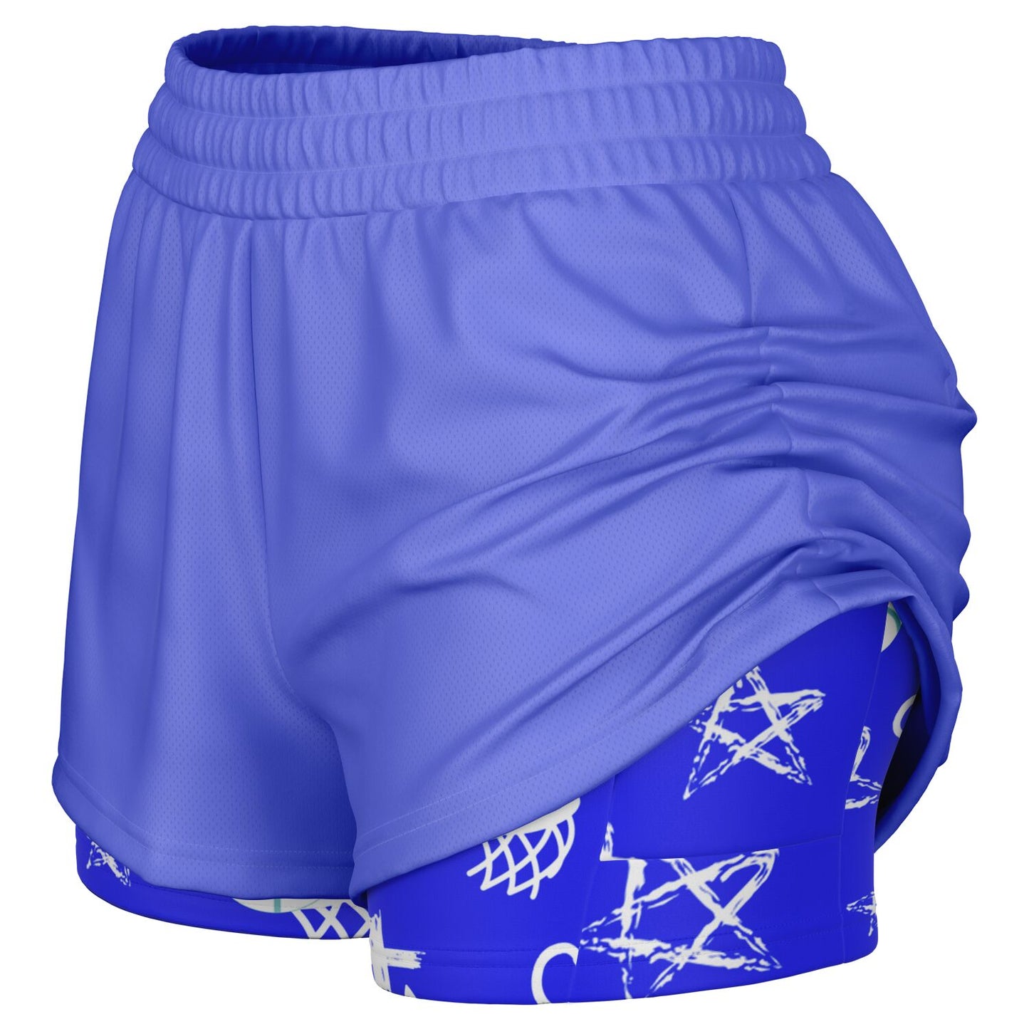 Duntalk "Da Gyal Dem" Basketball Women's 2-in-1 Shorts - Blue