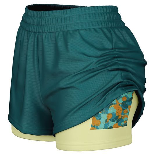 Duntalk "From The Logo" Women's 2-in-1 Basketball Shorts Subliminator
