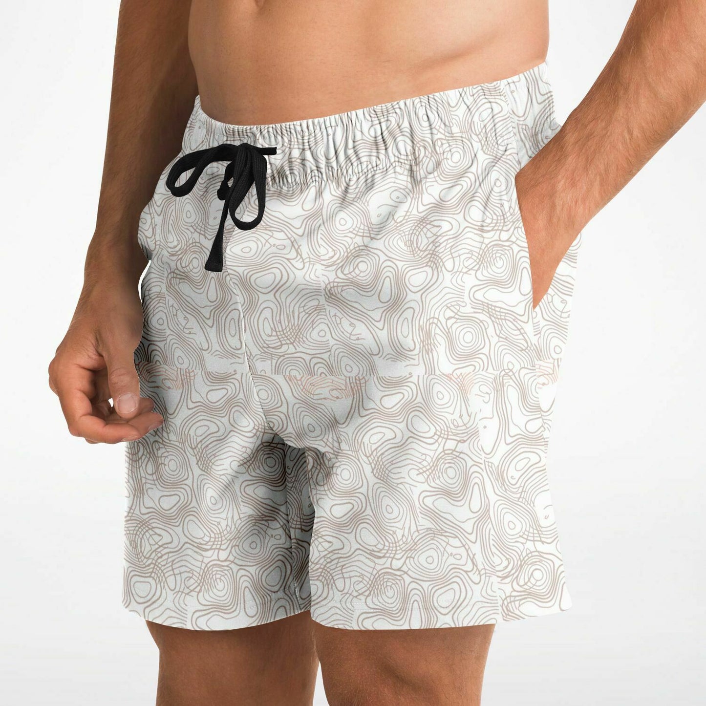 Duntalk "Splash" Basketball Mid Shorts White