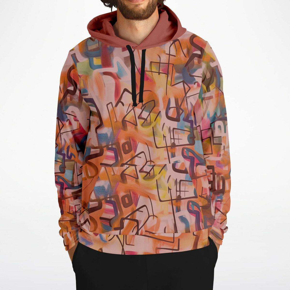 One Stop Basketball Adult Hoodie- red