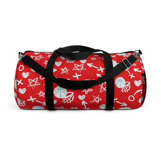Duntalk "Da Gyal Dem" Basketball Duffle Bag - Red Printify