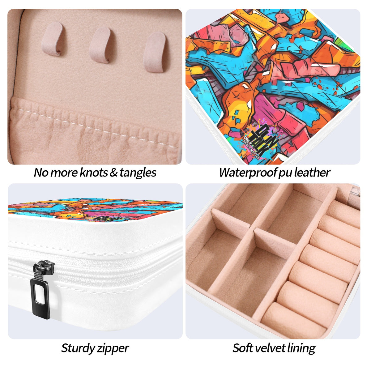 Paint Drip Lock Sports Travel Jewelry Box -8