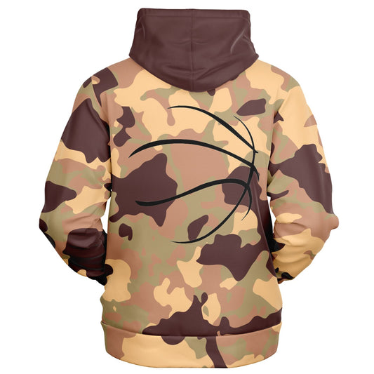 Duntalk "Bench Mob" Basketball Zip-Up Hoodie Jacket - Wine Subliminator