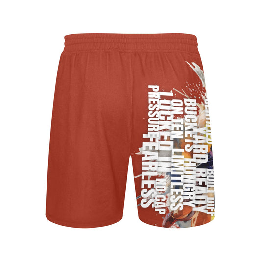 "Paint" Mid Shorts - Red