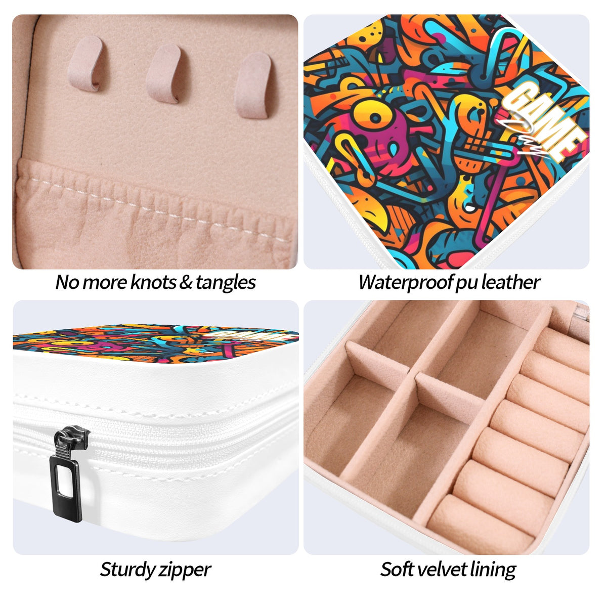 Paint Drip Lock Sports Travel Jewelry Box -4