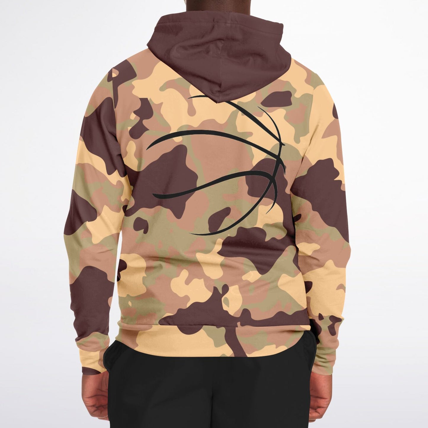 Duntalk "Bench Mob" Basketball Zip-Up Hoodie Jacket - Wine Subliminator