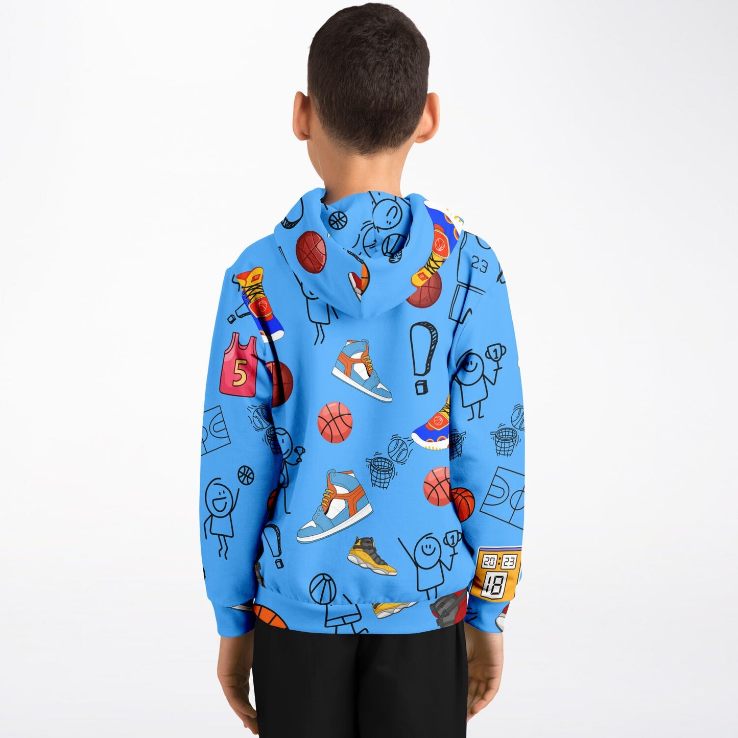Duntalk "Streetball" Youth Basketball Hoodie - Court Blue