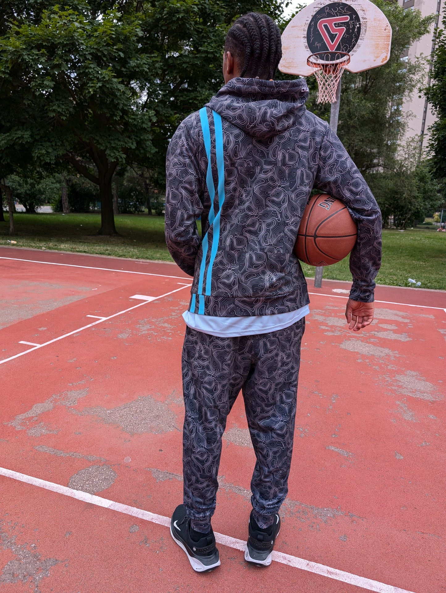 Duntalk "Splash" Basketball Zip-Up Hoodie - Black Subliminator