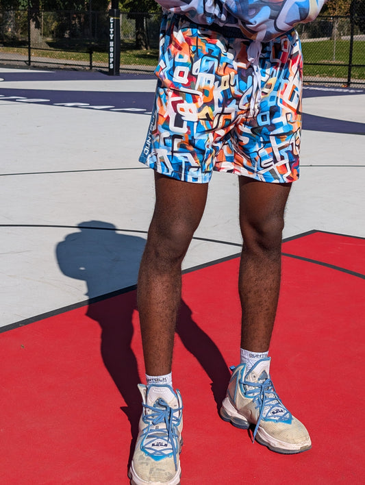 "One Stop" 5" Inch Shorts - Blue