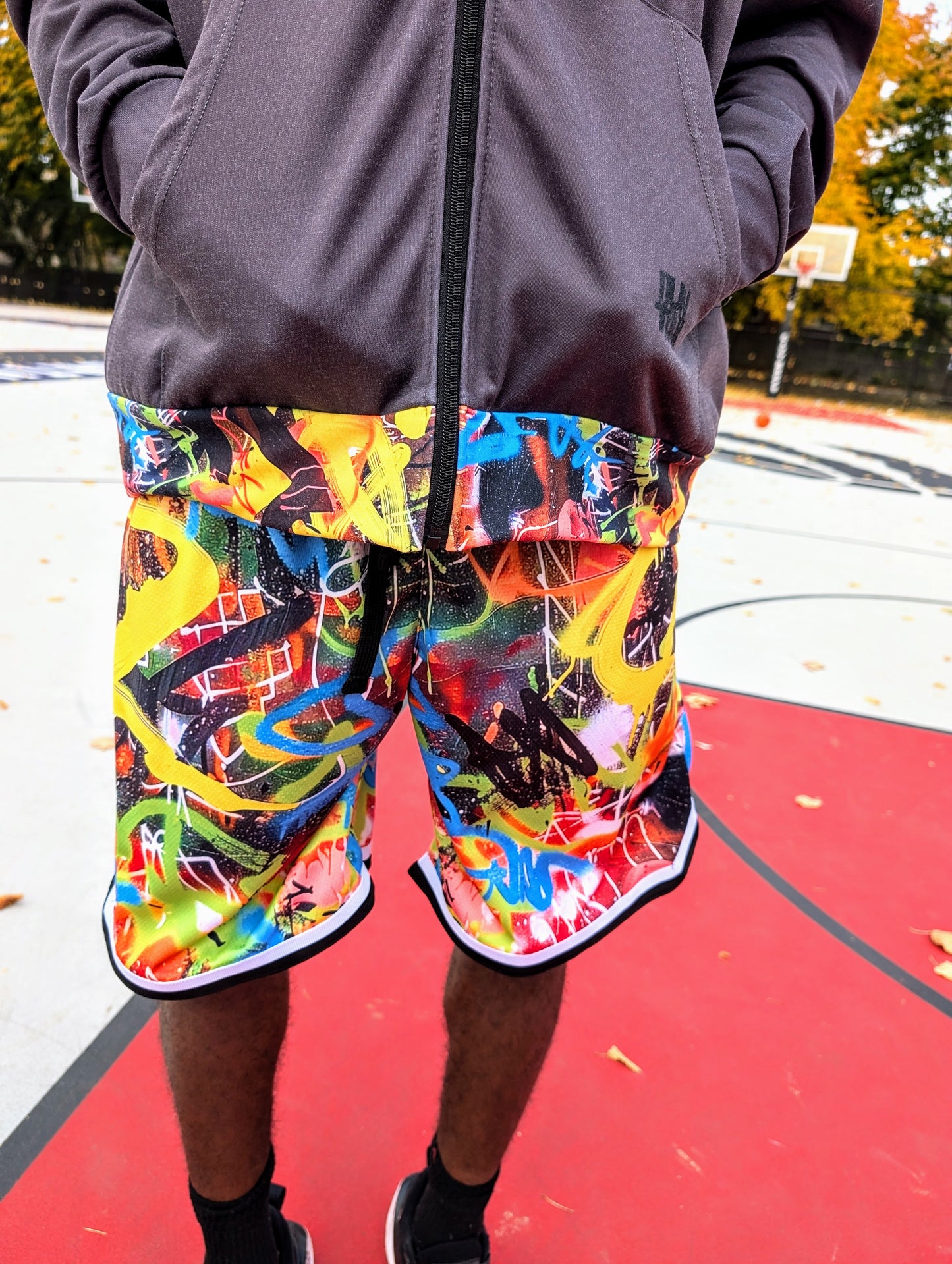 "One Stop" Basketball Classic Shorts - Black