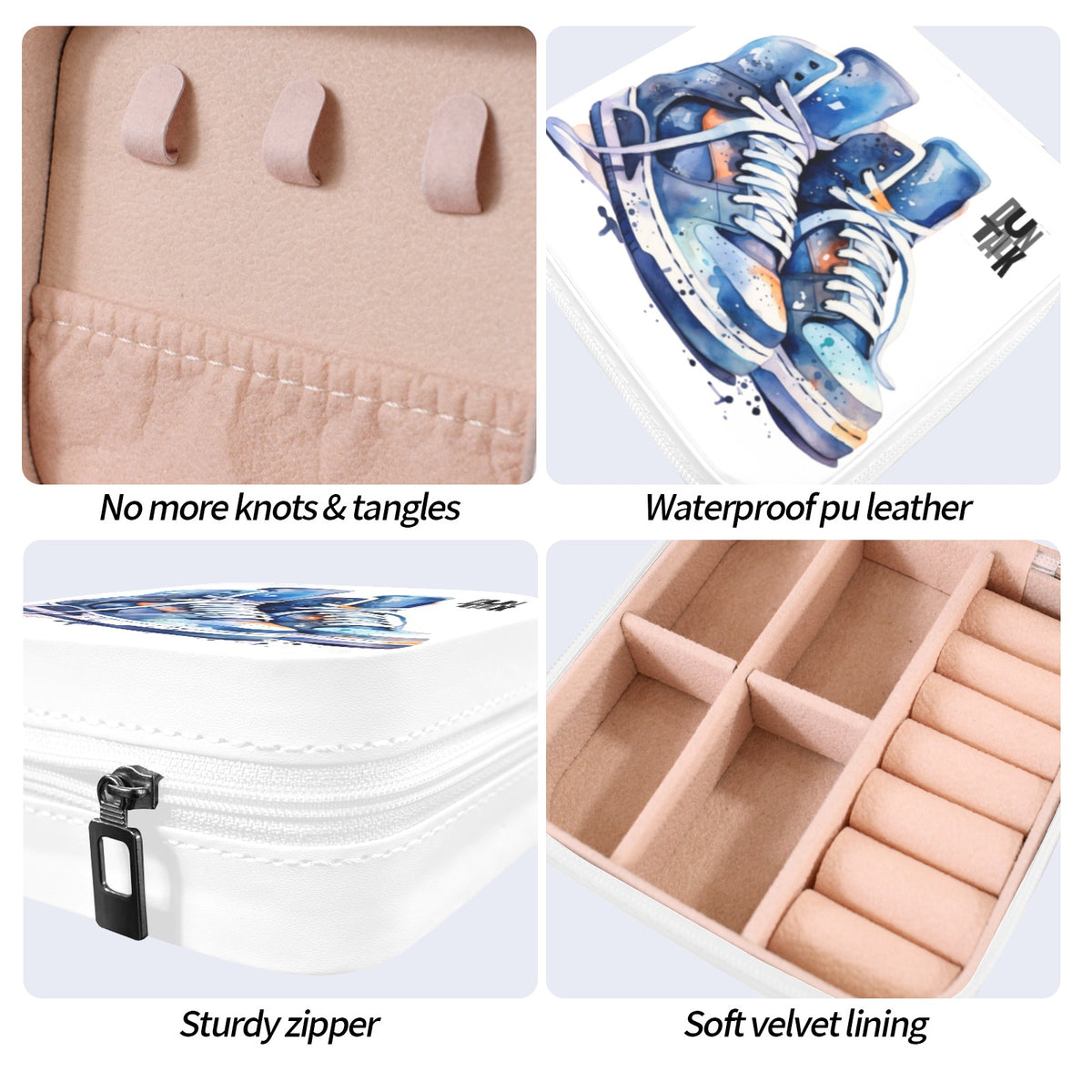 Paint Drip Lock Sports Travel Jewelry Box -9