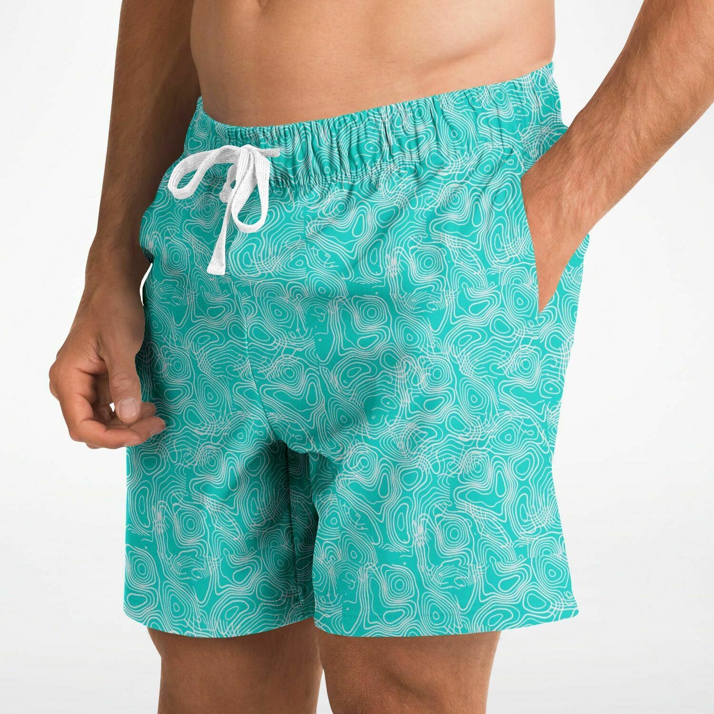 Duntalk "Splash" Basketball Mid Shorts - Turq