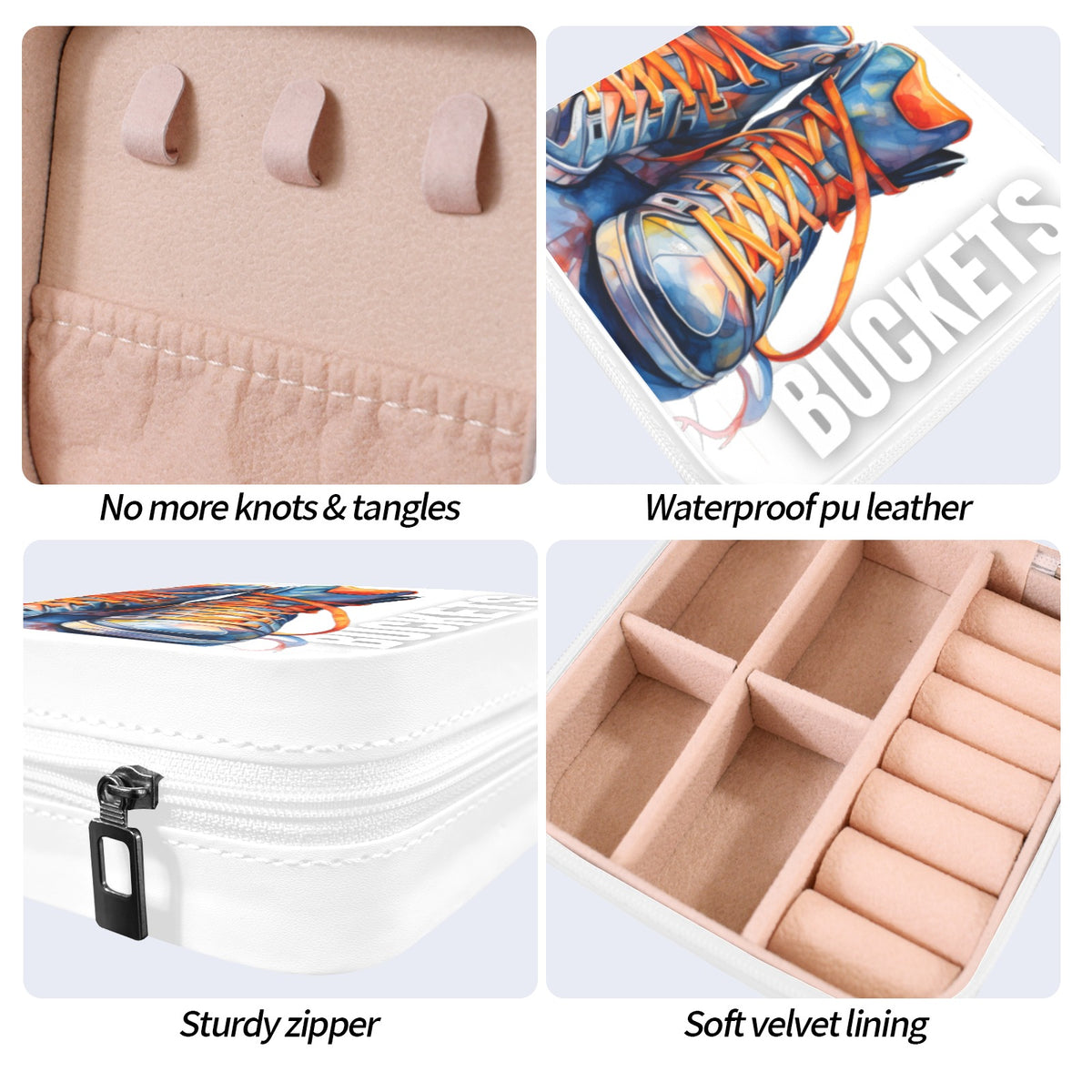 Paint Drip Lock Sports Travel Jewelry Box -7