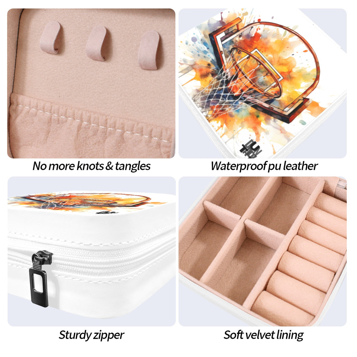 Paint Drip Lock Sports Travel Jewelry Box