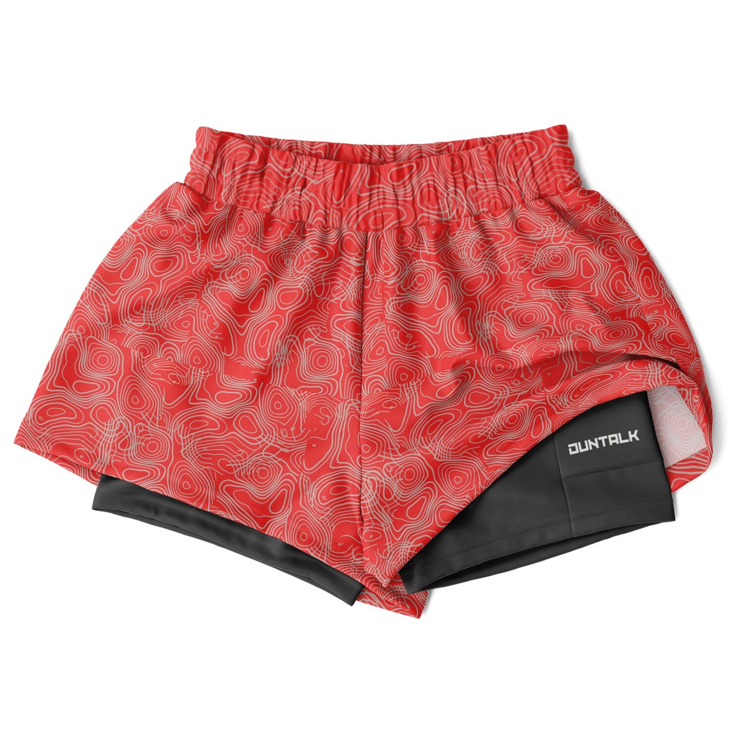 Duntalk "Splash" 2 in 1 Basketball Shorts - Red