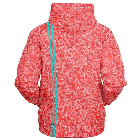 Duntalk "Splash" Basketball Zip-Up Hoodie - Red Subliminator