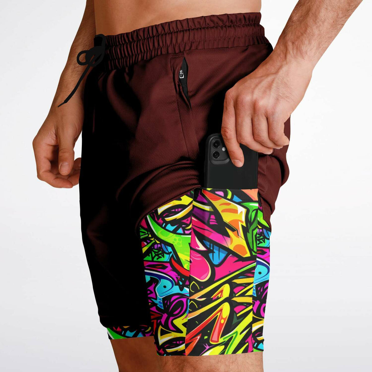 One Stop 2 in 1 Basketball Shorts - Red