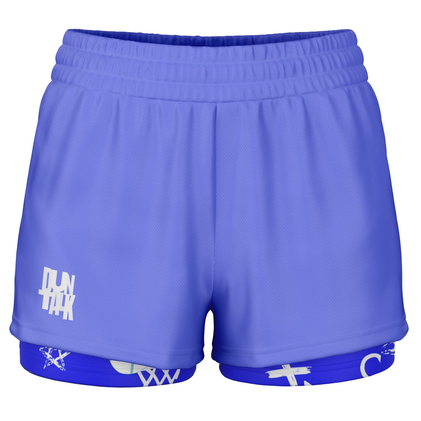Duntalk "Da Gyal Dem" Basketball Women's 2-in-1 Shorts - Blue