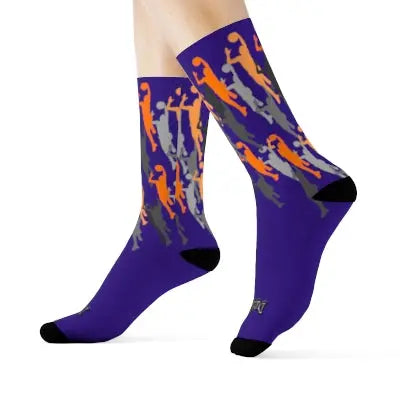 Duntalk "Shadow Theory" Basketball Socks -Blue