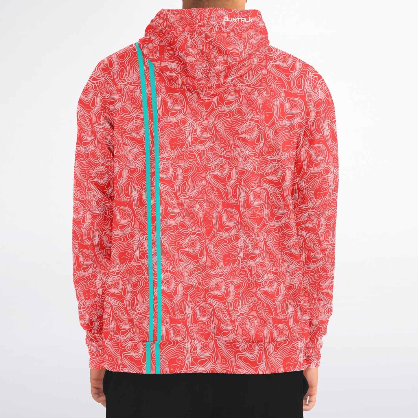 Duntalk "Splash" Basketball Zip-Up Hoodie Red