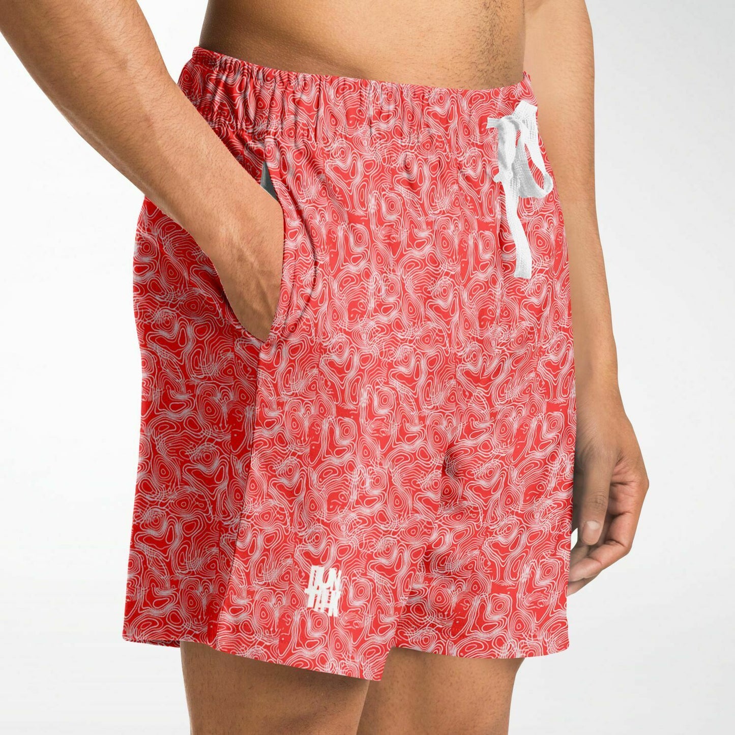 Duntalk "Splash" Basketball Mid Shorts Cherry