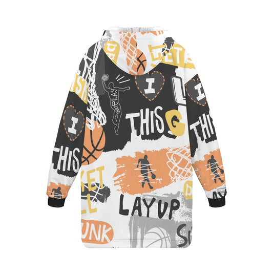 "Reset" Basketball Hoodie Blanket